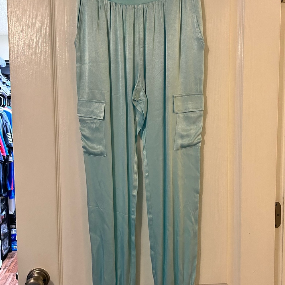 Fate Baby Blue Satin Joggers